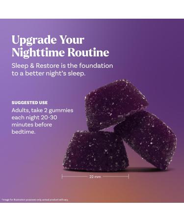 Natrol Sleep & Restore Magnesium Glycinate Blend Gummies Magnesium for Sleep Aids for Adults Melatonin-Free Cherry Flavored 30 Day Supply Cherry 60 Count (Pack of 1) - Buy Online on GoSupps.com