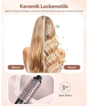 CCKeyin 4-in-1 Curling Iron Set - Multifunctional Ceramic Curling Iron Kit with Attachments for Large & Small Curls - Pink - Buy Online on GoSupps.com