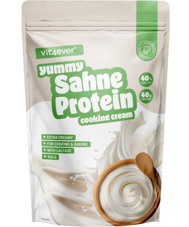 Vit4ever Yummy Protein Cream - 450g - High protein ingredient for cooking and baking made from whey protein - no added sugars and lower in fat than cream