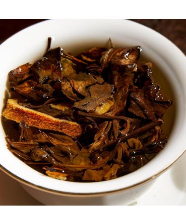 HQZM Premium Chinese Chenpi White Tea Shoumei Old White Tea 180g 30g X 6 Small Boxes * 2 Soft And Sweet Flavor - Buy Online on GoSupps.com