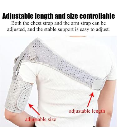 Shoulder Compression Wrap Shoulder Brace Shoulder Brace Strap with Removable Airbag 3 Adjustable Pull Straps and User Friendly Breathable Fabric for Dislocation Chronic Pain Relief Grey - Buy Online on GoSupps.com