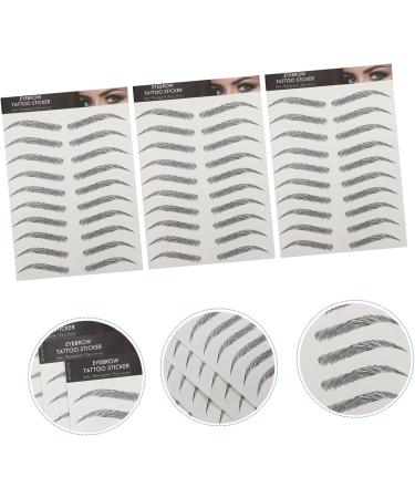 FOMIYES 12 Sheets Imitation Eco Eyebrow Sticker Stickers Fake Eyebrow Artificial Eyebrow Tattoos 3d Template 1 count (Pack of 1) Blackx2pcs - Buy Online on GoSupps.com