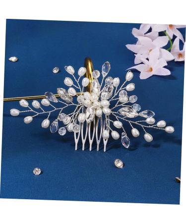 MAGICLULU Bridal Pearl Comb Women Hair Comb Wedding Bridal Wedding Tiara Pearl Tiara Bridal Tiara Bridal Hair Comb Pearl Hair Comb Hair Clips Hair Pin Accessories Bride Girl Abs - Buy Online on GoSupps.com