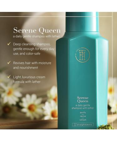 TPH BY TARAJI Serene Queen Shampoo | Vegan Sulfate-Free Hydrating Cleanser with Chamomile & Green Tea | Gentle Hair Care for Men & Women - 12 fl. oz - Buy Online on GoSupps.com