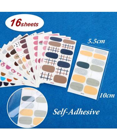 Glitter Purple Silver Floral Nail Stickers - 16 Sheets, Self-Adhesive Wraps for Women and Girls - Buy Online on GoSupps.com