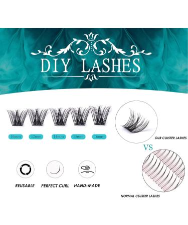 SISILILY Individual Cluster Lashes Kit | Reusable 3D Eyelash Extension | Soft Natural C CC D Curl | With Glue | 90 clusters - DM05 - Buy Online on GoSupps.com