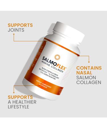 VITASEI Salmoflex Marine Collagen Peptides Pills W/Hyaluronic Acid Vitamin C D E | Salmon Supplements - Hair Skin Nails | Multivitamin for Women & Men | Knee Joint Relief - 60 Capsules 60 Count (Pack of 1) - Buy Online on GoSupps.com