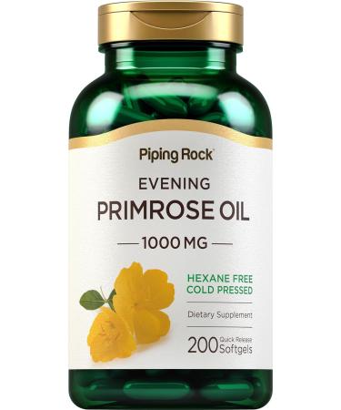 Piping Rock Evening Primrose Oil Capsules 1000mg - 200 Softgels