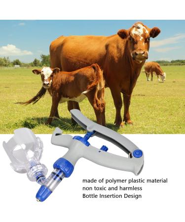 Ayayu 5ml Veterinary Continuous Syringe Injector with Vaccine Bottle - Livestock Cattle Chicken Sheep Pig | Self-Refill - Buy Online on GoSupps.com