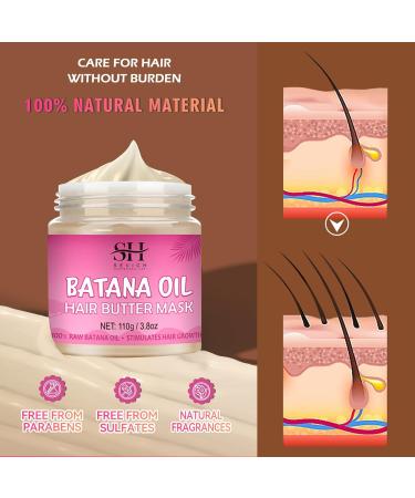 Hair Butter with 100% Pure Raw Batana Oil From Honduras Batana Oil for Hair Growth Hair Growth Butter for All Hair Types Promotes Hair Strength 110g - Buy Online on GoSupps.com