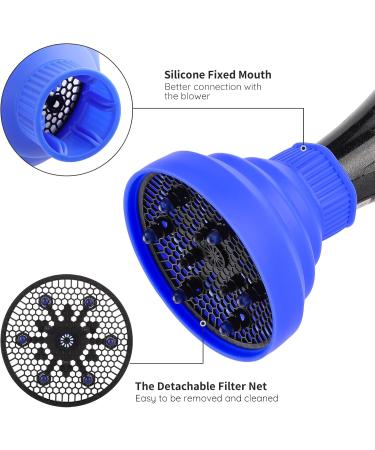 Travel Hair Dryer Diffuser - Sailor-Like Styling Attachment (1.54-1.69 inches) - Professional Blue Diffuser for Perfect Curls on the Go - Buy Online on GoSupps.com