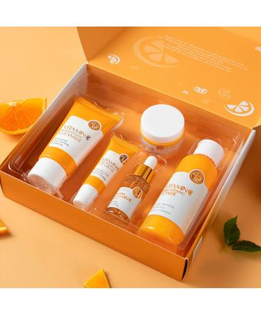 Teenage Girls Skincare Gift Set - Vitamin C Serum Kit for Women - Anti-Aging Daily Skin Care - Includes Cleanser, Face Serum, Cream, Toner, Eye Cream - Buy Online on GoSupps.com