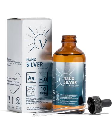 Colloidal Silver Liquid 10 PPM Bio-Active Nano Silver 8 oz Amber Glass Dropper Bottle Third-Party Tested Preservative-Free Immune Support Supplement Made in USA - Buy Online on GoSupps.com