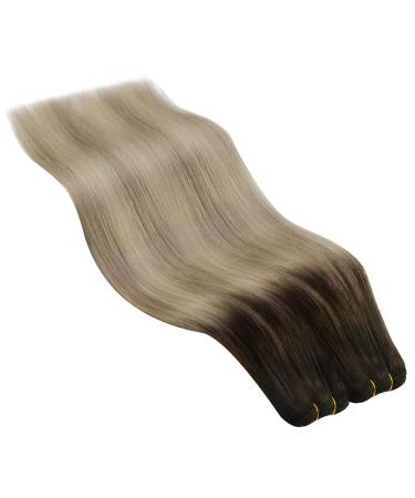 Youngsee Real Hair Extensions - Dark Brown Balayage 55cm Weft 100g #4/14 | Long-Lasting Quality for a Flawless Look - Buy Online on GoSupps.com