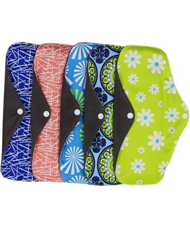 HAPINARY 5pcs Reusable Period Pads | Mama Cloth Pads | Washable Menstrual Napkin | Portable Towel Cloth | Printing Warp Pad - Buy Online on GoSupps.com