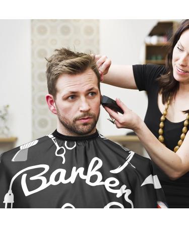 Professional Barber Cape Set - 3 Pieces Hair Cutting Cape for Stylists with Adjustable Closure Neck Duster Brush & Combs | Men's Salon Accessories - Buy Online on GoSupps.com