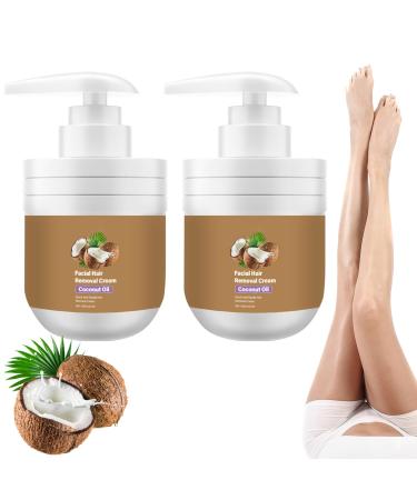 Coconut Oil Facial Hair Removal Cream Facial Depilatory Cream for Sensitive Skin Body 3.53 Fl Oz (2)