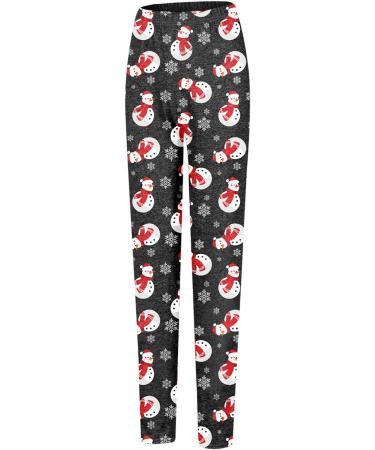 Mjiqing Christmas Women's Leggings - Winter Skinny Stretch Snowflake Tights & Yoga Pants - Black 38 - Buy Online on GoSupps.com