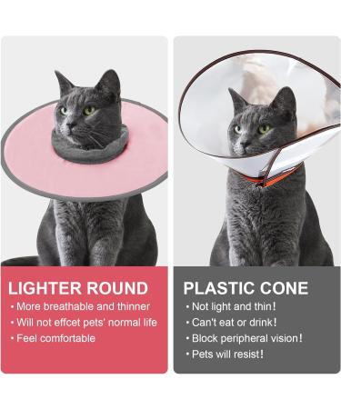 Cat Recovery Collar Vivifying Cat Cone Adjustable Cat Neck Protective Cat Collar Waterproof Elizabethan E Collar for Cats Kittens Puppies after Surgery to Stop Licking Wounds (Pink Size M) - Buy Online on GoSupps.com