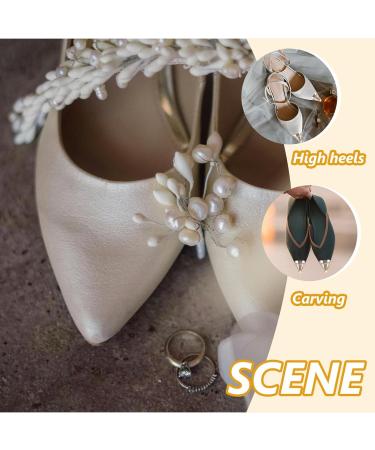 Holibanna Metal High Heel Tip Covers - Pointed Toe Cap Decorations for Pumps | Golden Shoe Protection Charms - International Shipping Available - Buy Online on GoSupps.com