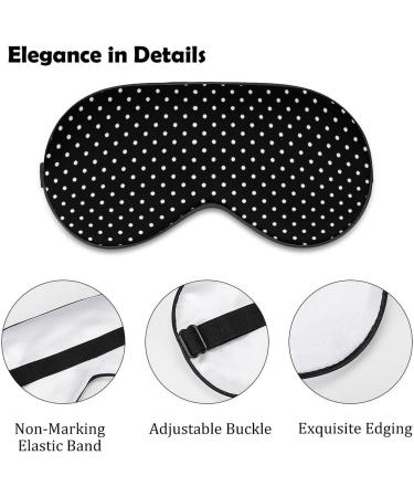 Polka Dots Black and White Sleep Mask - Adjustable Eye Cover for Sleeping - Blocks Light - Perfect for Men and Women - Ideal for Night Travel and Naps - Buy Online on GoSupps.com