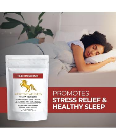 Addictive Wellness Reishi Mushroom Extract Powder + Spores (50/50 Blend) Wood Grown Pure & Potent Wildcrafted Ganoderma 50g (1.76 oz) 1.76 Ounce (Pack of 1) - Buy Online on GoSupps.com