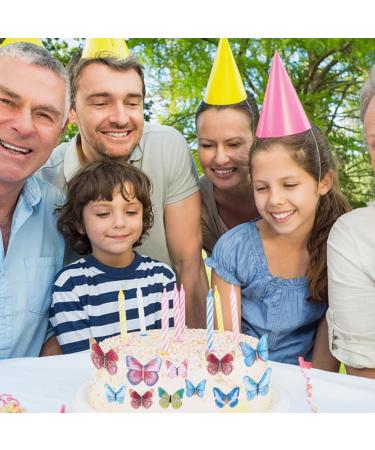 120 Pcs Edible Butterfly Birthday Cake Toppers Butterfly Cupcake Toppers Colorful Wafer Paper Butterfly Cake Decorations for Wedding Birthday Baby Shower Party Supplies Food Decoration - Buy Online on GoSupps.com