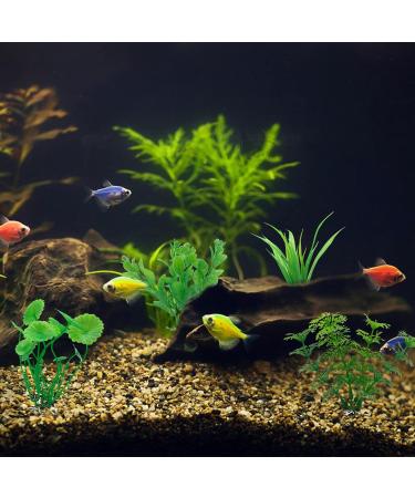 Swirlcolor Artificial Aquarium Plants Set - Realistic Decor for Fish Tanks 4 Pieces 11cm & 10cm Sizes - Buy Online on GoSupps.com