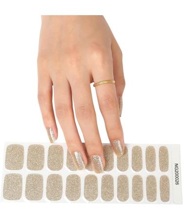 UV Gel Nail Foil Strips - 20 Thin Polish Strips Nail File & Cuticle Sticks | UVNAILS Shiny Gold - International Shipping Available - Buy Online on GoSupps.com