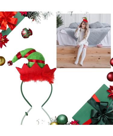 XNHIU Christmas Headband Elf Hat Headband Christmas Hat Headpiece Christmas Fancy Dress Costume Accessory for Kids Adult Headwear - Buy Online on GoSupps.com