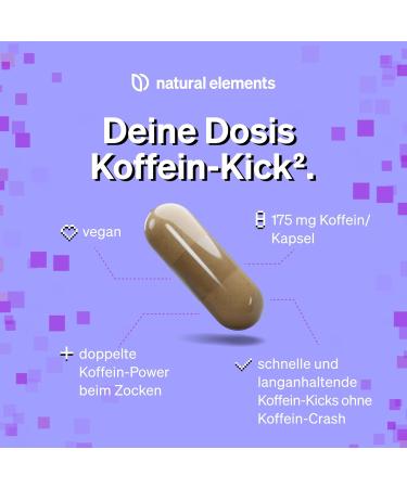 Quick Start with Caffeine (Newcaff 75) - 180 Vegan Capsules | High-Dose Energy Supplement - 6 Months Supply - Made in Germany - Buy Online on GoSupps.com