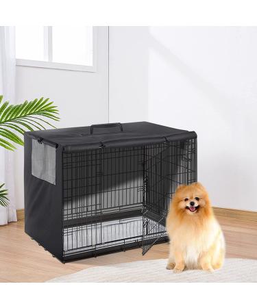 48 Inch Durable Black Dog Crate Cover - Universal Fit for Wire Kennel with Double Door - Buy Online on GoSupps.com