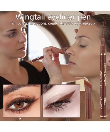 1/12 Colors Liquid Eyeliner Set Eyeliner Set Pigmented Rainbow Colorful Neon Eyeliner Pencil Waterproof Eye Shadow Pencil Long Lasting Wingtail Eyeliner for Mom Wife Girlfriend 11# - Buy Online on GoSupps.com