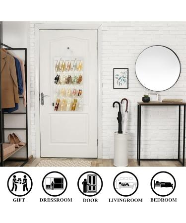 AZURAOKEY Women Claw Clip Holder Felt Hair Clips Display Rack Wall-mounted Hair Jewelry Hanging Holder Large-capacity Claw Clip Display for Teen Girls (Without Claw Clips) White - Buy Online on GoSupps.com