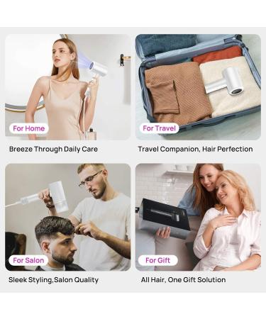 Professional Hair Dryer with Diffuser for Curly Hair - Lightweight Ionic Blow Dryer for Home & Travel - High Speed Portable & Stylish - Perfect for Women & Men - Buy Online on GoSupps.com