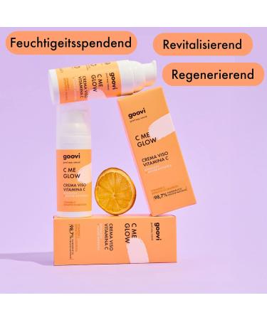  Goovi GOOVI C Me Glow Vitamin C Face Cream - Revitalizing Hyaluronic Acid Cream - For radiant and hydrated skin - 50 ml - Buy Online on GoSupps.com