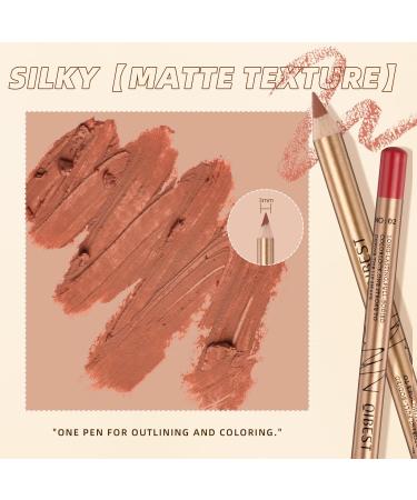 Dulele 12 Colors Matte Lip Liner Set Professional Contouring and Plumping Lip Definer Pencil 2-in-1 Smooth and Long-Lasting Makeup Lip Filler Liner & Lipstick - Buy Online on GoSupps.com