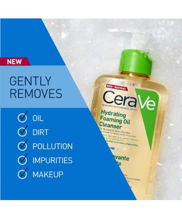 CeraVe Hydrating Foaming Oil Cleanser with Squalane and Ceramides - 473 ml (Pack of 1) - Buy Online on GoSupps.com