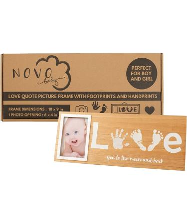 Baby Handprint & Footprint Photo Frame Kit | Includes White Paint Tray | Newborn Keepsake | 17 x 7 Inches - Buy Online on GoSupps.com