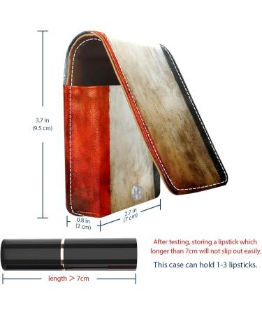 Travel Lipstick Organizer Case | Portable Makeup Bag with Mirror | Vintage French Flag Design - Buy Online on GoSupps.com