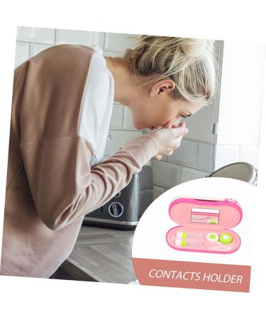 Buy Healeved Double-Layer Glasses Case for Children - Pink Terrarium Design | Practical Lensing Holder & Contact Lens Solution Bottle - 16.5x7x5.5cm | International Shipping - Buy Online on GoSupps.com