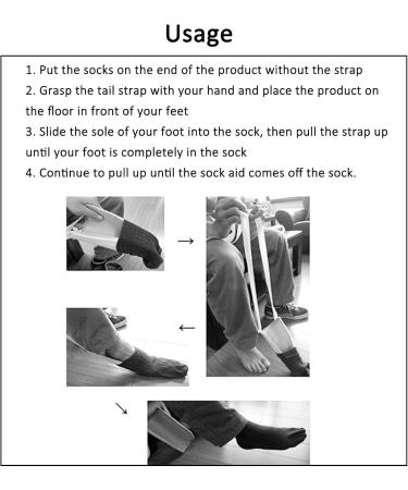 Shop Sock Aid Tool No Bending Socks Helper for Elderly Disabled & Pregnant Blue & White | International Shipping - Buy Online on GoSupps.com