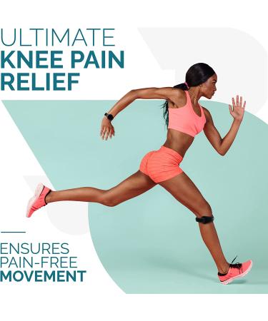 Patella Strap Knee Brace Support for Arthritis, ACL, Running - Best for Basketball, Meniscus Tear, Sports - Ideal for Hiking, Soccer, Volleyball & Squats - Pack of 1 Black - Buy Online on GoSupps.com