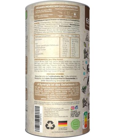 Vegan Protein Chocolate 1000g | 12 Plant-Based Protein Sources | Soy & Gluten-Free | Premium Quality from Lake Constance Germany - Buy Online on GoSupps.com