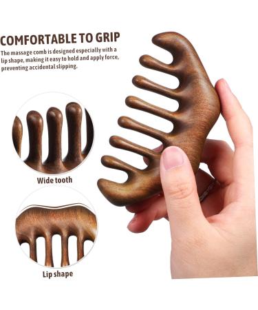 COLLBATH Wooden Comb - Acupuncture Point Hair & Scalp Massage Comb for Relaxation & Stress Relief | International Shipping Available - Buy Online on GoSupps.com