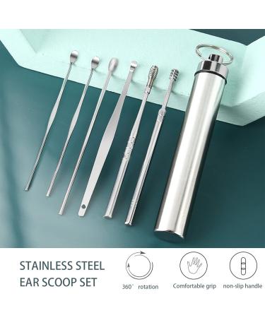 Zxwamz Stainless Steel Ear Cleaner Set - 6-Piece Ear Wax Removal Kit with Storage Box for Adults & Children - Buy Online on GoSupps.com