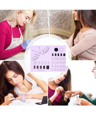 Nail Mat | Nail Practice Manicure Protector Pad Nail Polish Coloring Practice Professional Nail Manicure Tools for Acrylic Fingernails Purple - Buy Online on GoSupps.com
