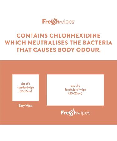 Fresh Body Wipes 12 Pack Grapefruit Scent | Chlorhexidine No Rinse Wipes for Adults | Ideal for Festivals, Camping, Elderly, Gym, Post Surgery | Grapefruit Scented Body Wipes, 12 Count - Buy Online on GoSupps.com