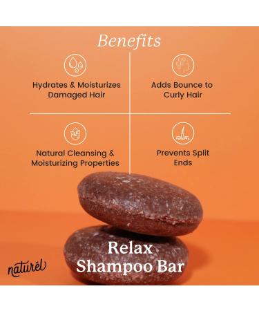 Naturel Relax Shampoo & Conditioner Bar Set for Curly Hair - Vegan, Cruelty-Free, Zero Waste - Made in USA - Buy Online on GoSupps.com