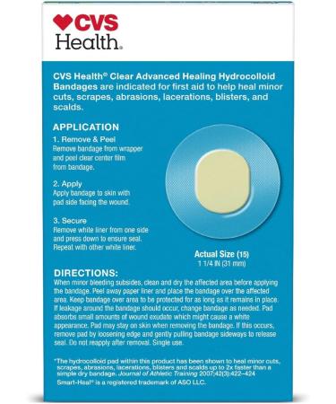 CVS Health Clear Advanced Healing Hydrocolloid Spot Bandages 15 ct - Fast Healing and Protection - Buy Online on GoSupps.com